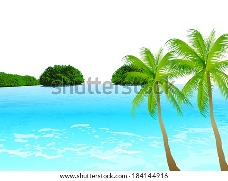 Sea palm landscape
