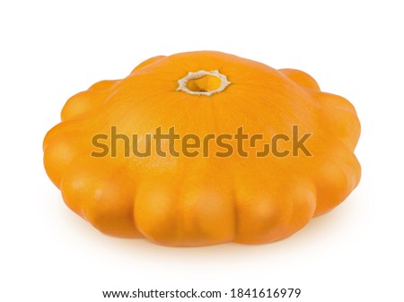 Fresh whole yellow summer squash isolated on a white background. Clip art image for package design.
