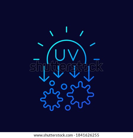 UV light for disinfection linear icon Royalty-Free Stock Photo #1841626255