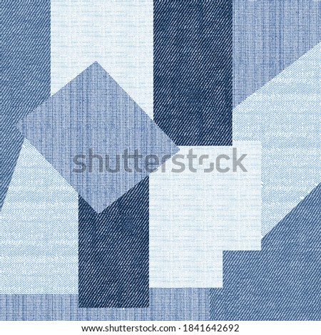 seamless  denim patchwork on white  Royalty-Free Stock Photo #1841642692