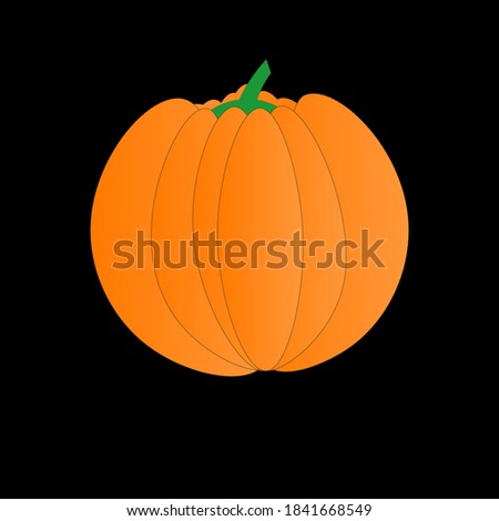 Color illustration of a pumpkin