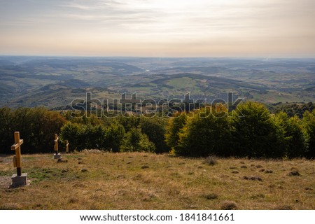 Landscape shots from Bekecs mountain from Transylvania. Clear autumn weather with some dramatic cloud. 