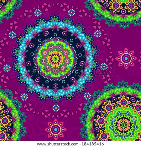Pattern floral geometric seamless