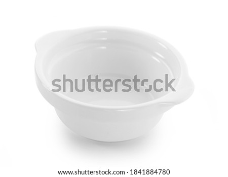 empty bowl isolated on white background Royalty-Free Stock Photo #1841884780