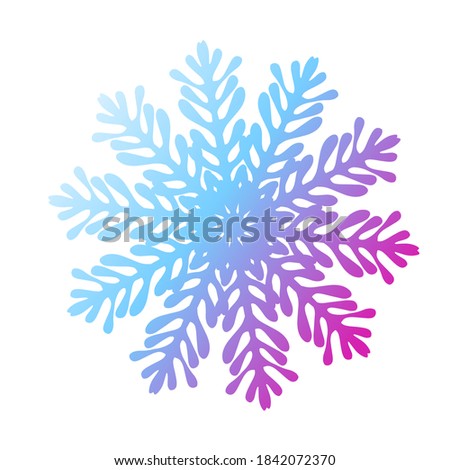 It's a beautiful snowflake. Vector illustration