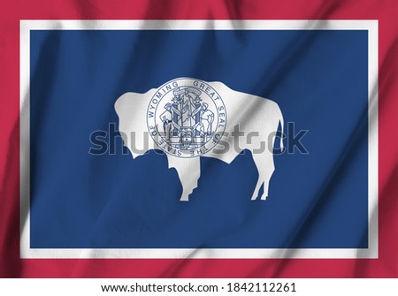 Flag Of Wyoming. United States of America.