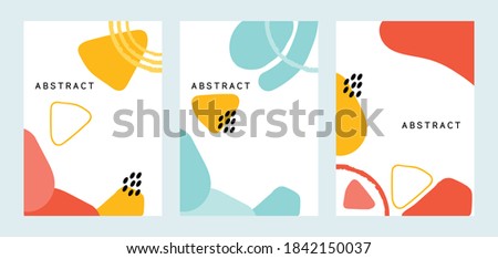 Modern Colorful poster template set. Blue, Red and Yellow Banner design. Horizontal advertising banner. Modern banner, Email ad newsletter layouts. Contemporary background.  