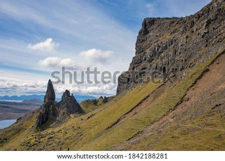 Mountain Landscape photographed in Scotland, in Europe. Picture made in 2019.
