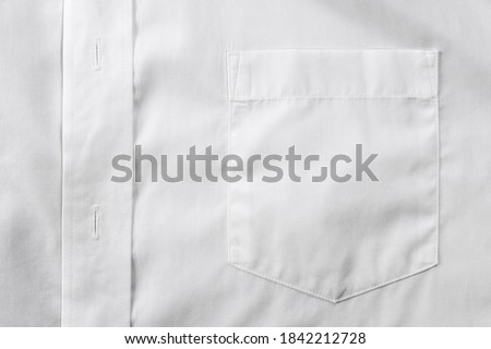 White shirt chest pocket close up Royalty-Free Stock Photo #1842212728