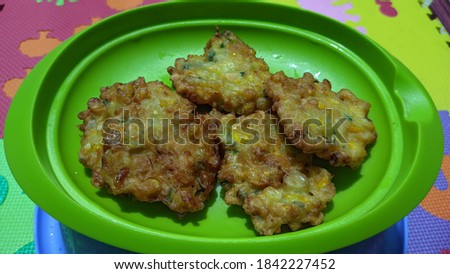 some fried corn cakes in Indonesia are called perkedel jagung