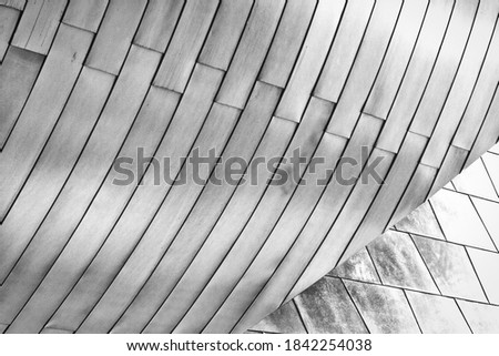 Black and white architectural geometric abstract of part of a museum in Roanoke, Virginia.