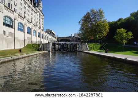 Summer time in Ottawa near the Rideau canal Royalty-Free Stock Photo #1842287881