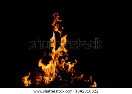 Fire texture burning flame pyramid shape