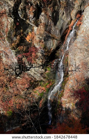 There is a fall in the Heebang Valley in Sobaeksan National Park.