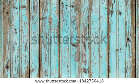 Weathered wood texture painted in turquoise color Royalty-Free Stock Photo #1842750418