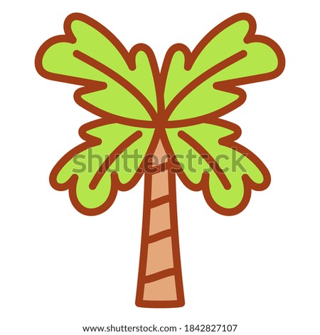 Isolated palm tree icon. Nativity characters icon - Vector