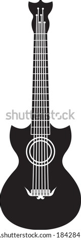 Vector illustration of the acoustic guitar