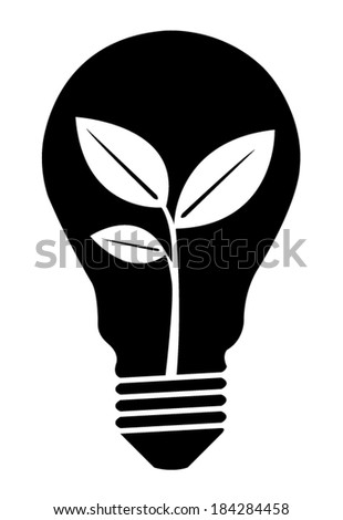 Ecology bulb light icon