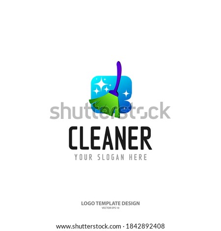 Cleaner logo template design isolated on white background