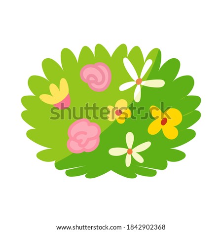 Isolated flowering bush icon - Vector illustration design