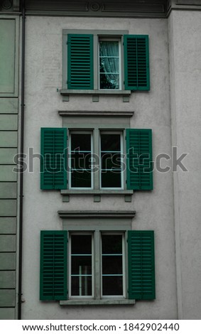Urban house facade in Switzerland