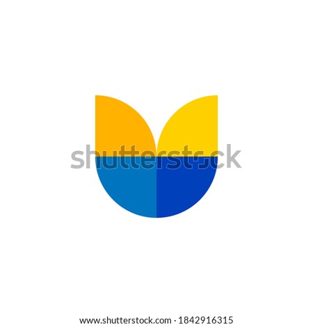 Abstract U Letter Logo Design For Business or Company