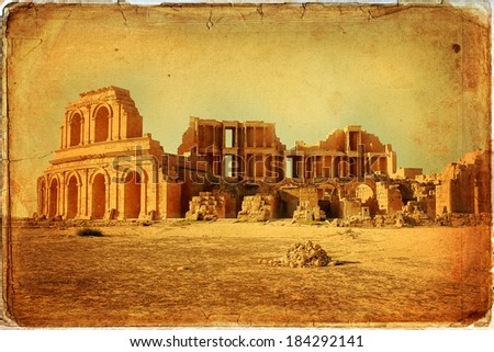 Roman theater, the ancient city of Sabratha, Libya                