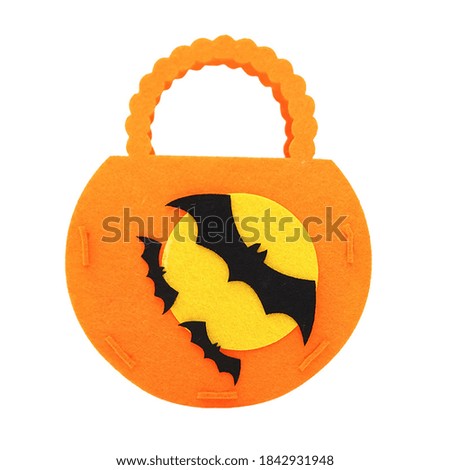 decorative bag with bats for Halloween
