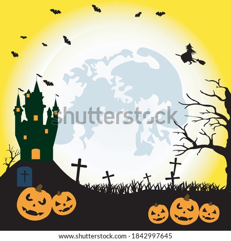 halloween party vector background illustration