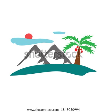 panorama logo design for travel company business