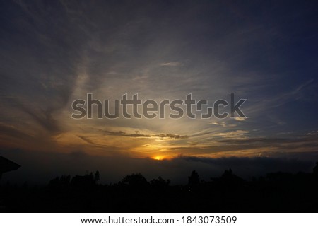 sky dawn in mountain indonesia