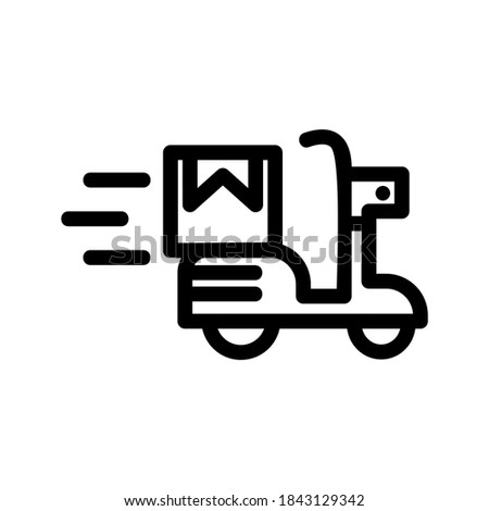 Scooter Delivery icon or logo isolated sign symbol vector illustration - high quality black style vector icons
