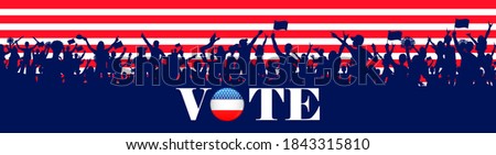 illustration of background for advertisement and promotion campaign of Presidential Vote and Election of the United States of America