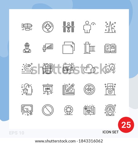 25 Creative Icons Modern Signs and Symbols of human; avatar; leaf; space; platform Editable Vector Design Elements