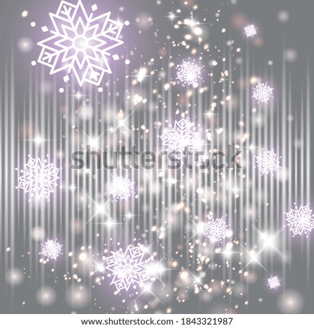 Glittery lights silver abstract Christmas background.