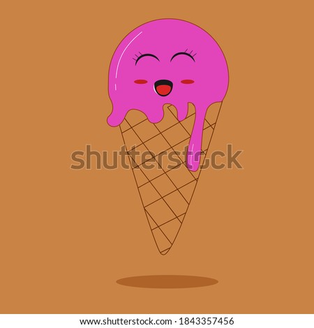 Cheer ice cream cone isolated chocolate