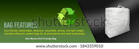 Non Woven Bag Header Banner for Website. Use ECO Bag. 