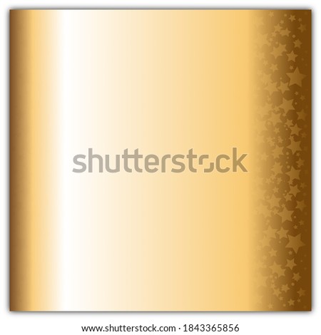 Shiny, metallic background with golden stars
