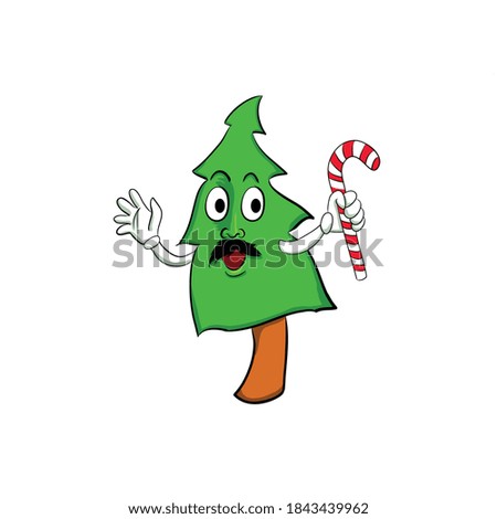 Christmas tree is a fir tree that is happy to welcome the coming of Christmas