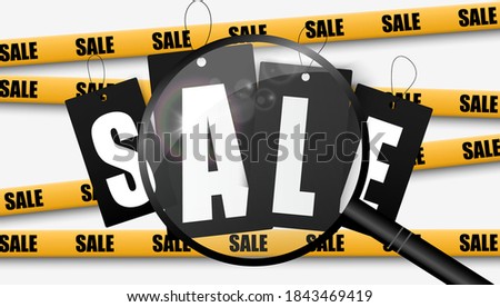 Vector illustration of clearance sale banner on transparent background.	
