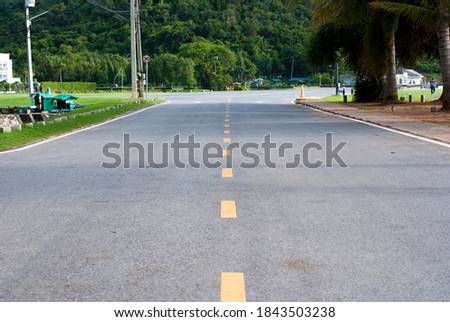 Two lanes of empty road