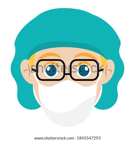 Isolated Man Support head hero doctor icon - Vector