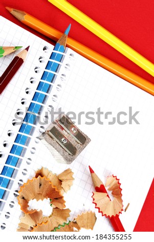 Close-up of pencil and agenda