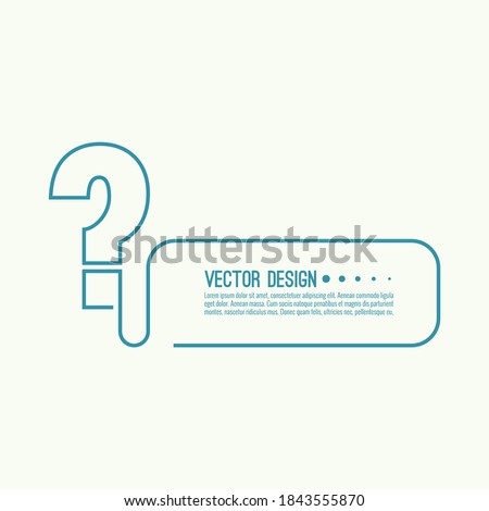 Question mark icon. Help symbol. FAQ sign on white background. vector. minimal, outline. Quiz symbol. Royalty-Free Stock Photo #1843555870