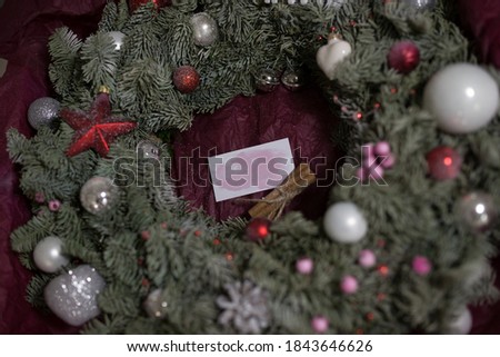 Christmas wreath background with place for lettering
