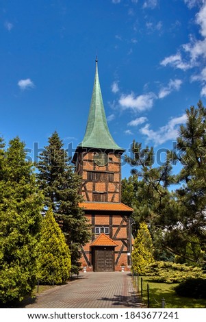 Half-Timbered Church of the Sacred Heart of Jesus in Stegna, Poland