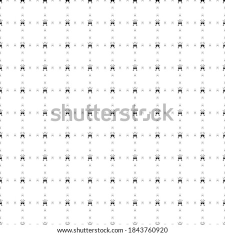 Square seamless background pattern from geometric shapes are different sizes and opacity. The pattern is evenly filled with black champagne toast symbols. Vector illustration on white background