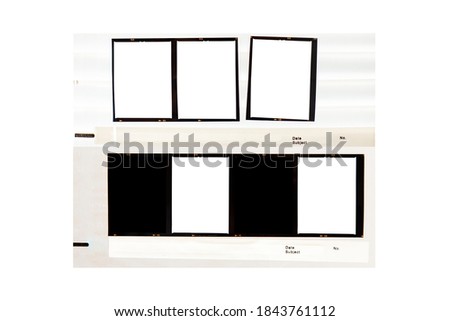 Contact sheet of Medium format color film frame. With white space.