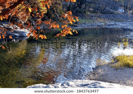 The Sutasa Valley in Hongcheon, Gangwon Province, which is reflected in the autumn afternoon sunlight, is beautiful.