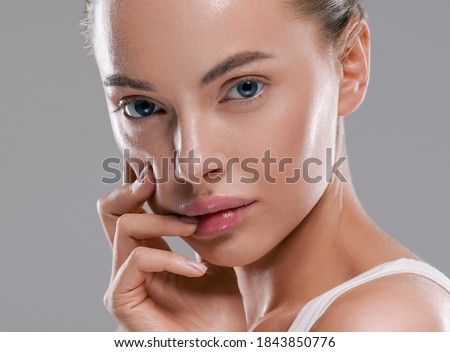 Beauty woman natural clean healthy skin
